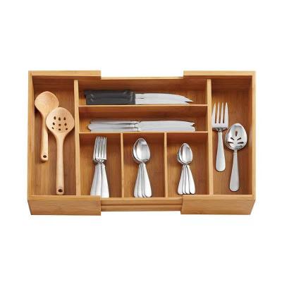 China Diyue Household Items DIY211122 Bamboo Factory Storage Box Drawer Minimalist Kitchen Home Storage Chopsticks Knife Fork Custom Cutlery Organizer for sale