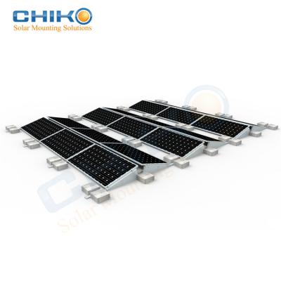 China Home or commercial solar mounting structure anodized ballasted system for flat roof for sale