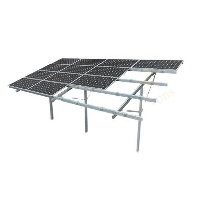 China Commercial Ground Pipe Open Solar Field Mounting Structure Bracket Simple Solar Mount For Solar Panel System for sale