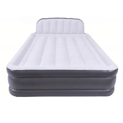 China Foldable Inflatable Air Bed With Rectangle Backrest for sale