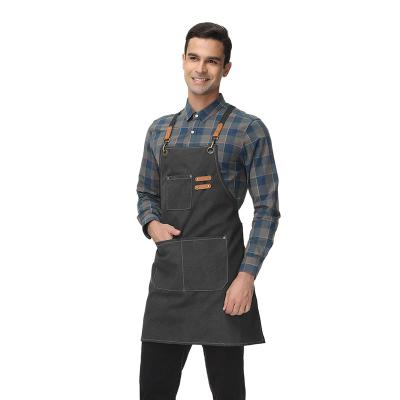 China High Quality Eco-Friendly Wear-Resistant Carpenter Work Aprons Welding BBQ Woodworking Welding Hairstylist Kitchen Apron Women Men Canvas Aprons for sale