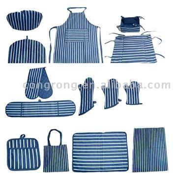 China Printed Kitchen Apron Set for sale