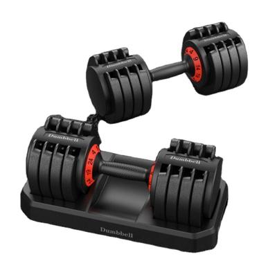 China Instant Adjustable Popular Fitness Free Weight Training Equipment Patent Wind-Up Weight Standard Dumbbells 20kg Set for sale