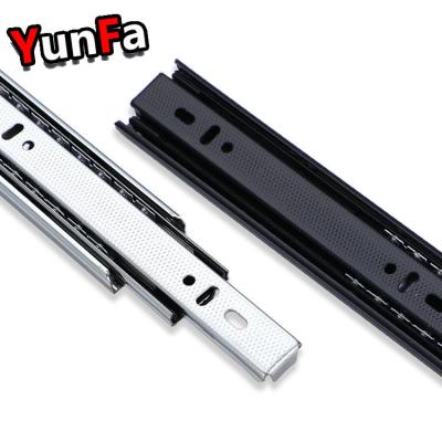 China 3 Fold Telescopic Channel Rail Runner Track Drawer Slide Corderas Silent Telescopicas 40mm for sale