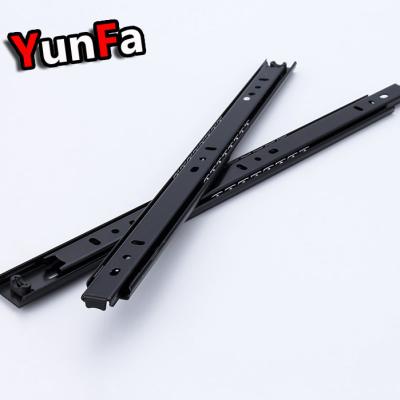 China 27mm Silent 2 Channel Telescopic Runner 2710 Drawer Rail Keyboard Slide Full Fold Top Grade Extension for sale