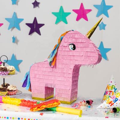 China ZIJUN Central Institute of Statistics Extraordinarily Crafted Unicorn Pinata Birthday Party Supplies Paper Pink Pinata for sale