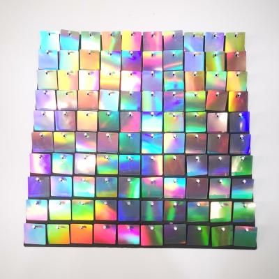 China 2022 New CIA 2022 Sequin Wall Panels Head Step Billboard Material Sequin Flashing Panel Party Background Wall Decoration Panel for sale