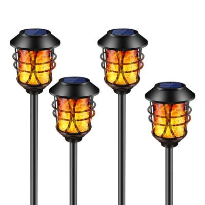 China Chinese Flame Factory Flame Insert Lamp Realistic Lawn Yard Road Dancing Solar Direct Flashing Lighting for sale