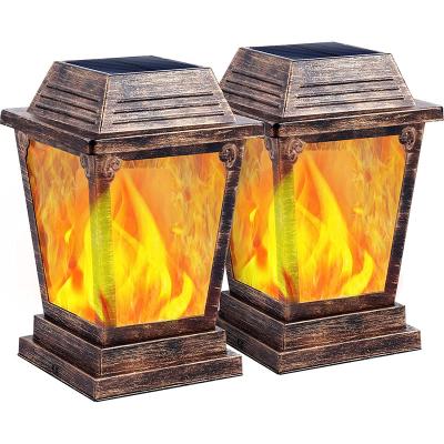 China Hot Sale Amazon Landscape Garden Patio Pathway Deck Yard Solar Powered Solar Lantern Metal Candle Light for sale