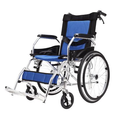 China Hot Sale Aluminum Alloy Lightweight Foldable Manual Wheelchair For Disabled for sale