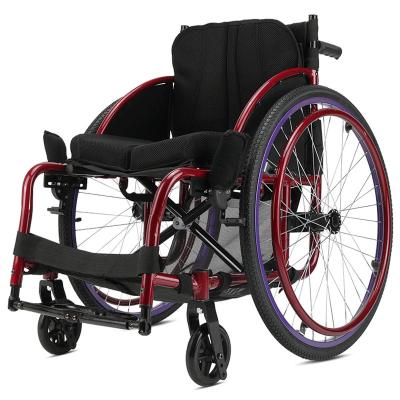 China Aluminum Alloy Fashion Good Quality Folding Sport Manual Wheelchair For Handicapped for sale