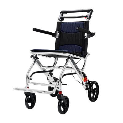 China High Quality Lightweight Manual Folding Wheelchair Travel Wheelchair For Handicapped for sale