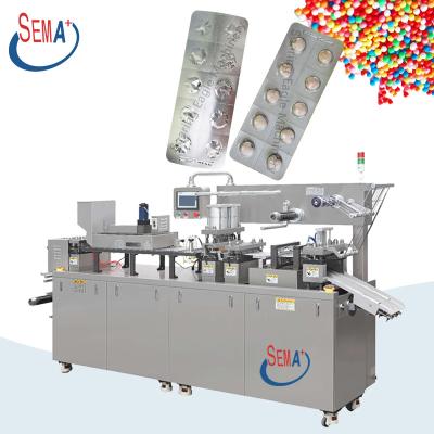 China Full automatic Alu-plastic Pharmacy softgel capsule mini food flat plate blister packing machine for tablet for sale