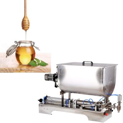 China Food with Heat and Pressure Semi-automatic Pneumatic Paste Filling Machine for Thick Honey Edible Oil Sauce Shampoo for sale