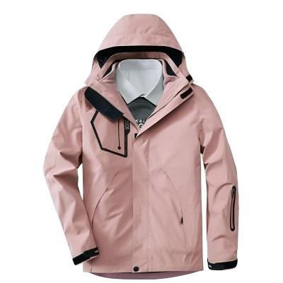 China Wholesale three two-piece breathable autumn and winter raincoats and outdoor windproof in men's and women's mountaineering clothing for sale