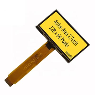 China 2.7 inch oled display 128x64 resolution yellow color P35801 with spd0301 2.7inch for sale