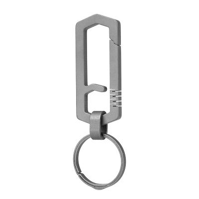 China low MOQ rust titanium metal carabiner snap hook key chain holder key organizer custom logo anti metal unibody for daily gift promotion for sale