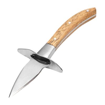 China New 420 Handle High Quality Wooden Blade Eco-friendly Stainless Steel Blade Oyster Cf 02 Portable Shelling Knife For Daily Camping Survival for sale