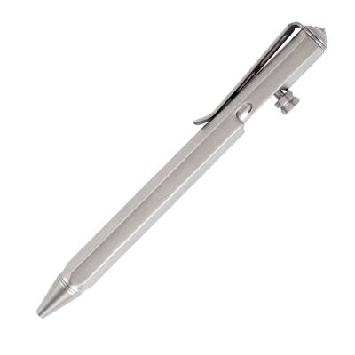 China Self-defense newcomer BI013 can wholesale customized metal titanium pen with logo ballpoint pen for sale