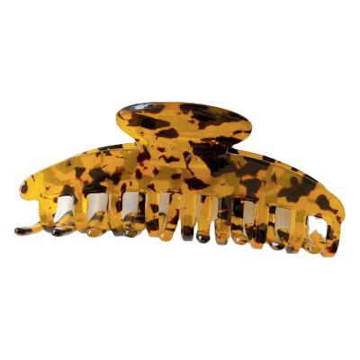 China 3.8 Inch Leopard Printing Luxury Strong Hold Big Claw Hair Clips For Women Girls Thin Hair for sale