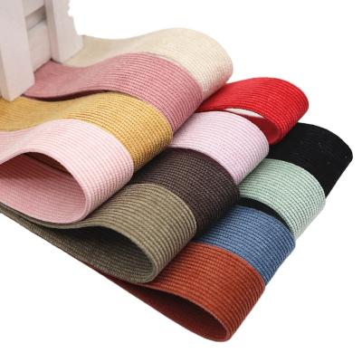 China Handmade Recyled Solid Color 25mm 38mm 75mm Grosgrain Cotton Webbing Band Suppliers for sale