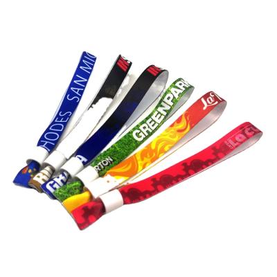 China High Tenacity Eco Friendly Customized Design Branded Concert Party Festival Events Adjustable Wrist Bands for sale