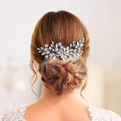 China Luxury Bride Wedding Bridal Hair Comb Bridesmaids Hair Accessories Hair Piece For Women And Girls for sale