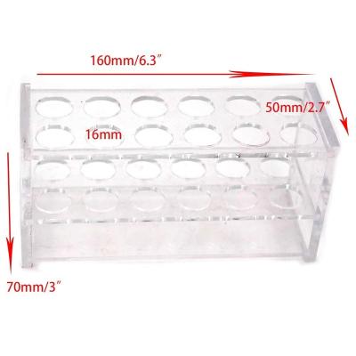 China Lab Handmade Transparent Instruments Stand 10 Holes Acrylic Test Tube Rack for sale