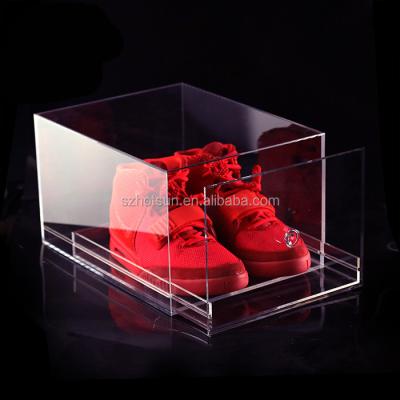 China Customized hupbox HG4515 clear acrylic shoe box for sale