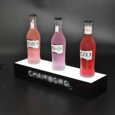 China Handmade Lighting UP RGB Color Beer Bottle Glorifier LED Acrylic Wine Bottle Display for sale