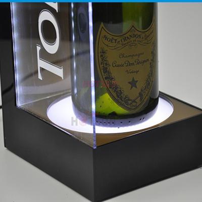 China acrylic counter top led acrylic display for wine bottle led bottle glorifier for sale