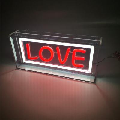 China Eco-Friendly Customize Logo Counter Top Free Standing Acrylic Letter Sign LED Led Neon Sign for sale