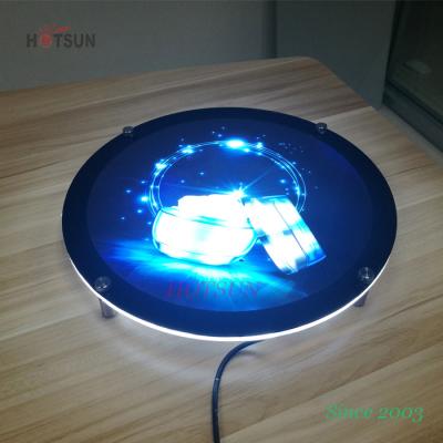 China Acrylic Wall Mounted Round Shape Acrylic LED Light Box Light Light Box for sale