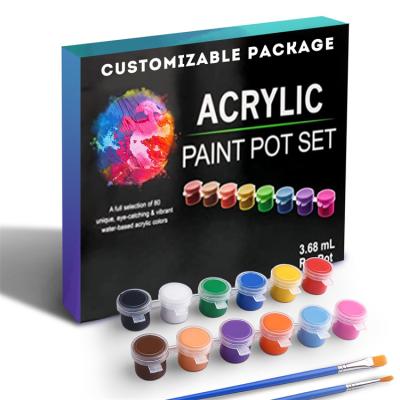 China Kids/Students/Beginners/Artist Best Selling Non Toxic Metallic Acrylic Paint As Per Your Request Custom Acrylic Paint Jars Pens for sale