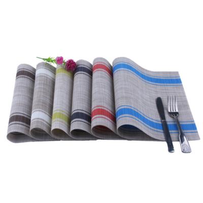 China Western Non-slip Table Mat Set Rug European Style Veneerable PVC Table Mat Insulation Coaster Hotel Decor for sale