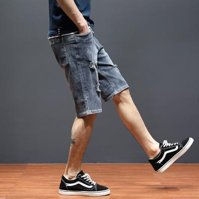 China QUICK DRY Ripped Denim Shorts For Men Summer Season Casual Jeans Washed for sale