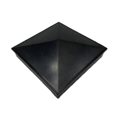 China Celia Easily Collected 4 Inch Aluminum Barrier Post Cover Metal Pyramid Fence Topper for sale