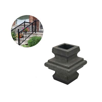 China Waterproof interior wrought aluminum stair rails with newel posts, baluster collars for sale