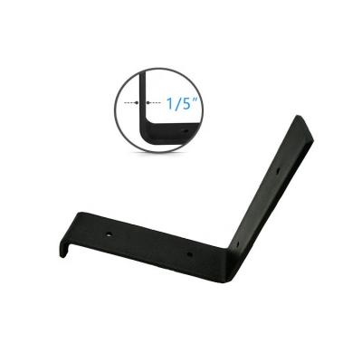 China Modern Celia Z Shape Shelf Frame Heavy Duty Black Wall Floating Shelf Brackets for sale