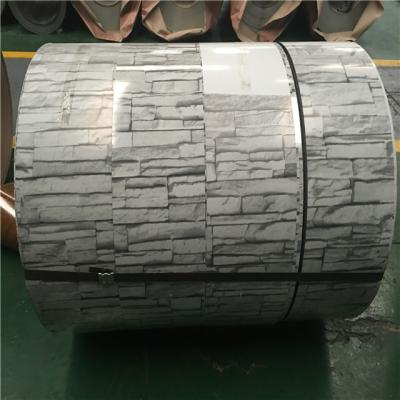 China Roofing Tile Pattern Prepainted Zinc Aluzinc Steel Coils Print Printed Color Steel Coils for sale