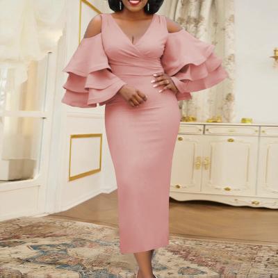 China Wholesale Miingstyle Women's Clothes Elegant Anti-static Designer African Made Wedding Plus Size Bodycon Party Dress for sale