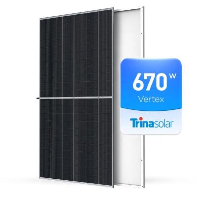 China Residencial Trina Half Cell Photovoltaic Solar Power Panel 450W 500W 550W 600W 700W PV Module Bifacial Solar Panels China Wholesale Price for sale