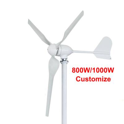 China REAL Power Wind Generator 1000W 24V 48V 96V 3 PCS 1000MM Fiber Blades/1KW Nylon Windmill System FT-1000M6 OULAN-WT-009 for sale