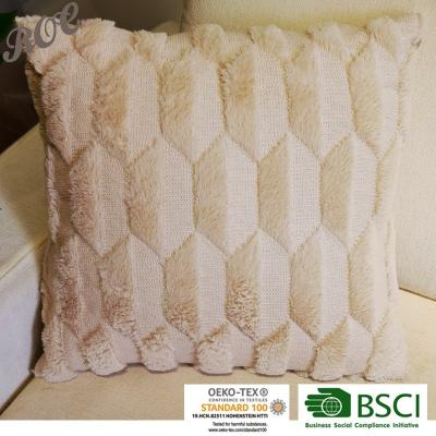 China Decorative PV Fleece Embroidery Decorative Pillow Sofa Cushion for sale