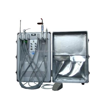 China Portable dental dentistry unit with water bottle, curing light, scaler and air compressor included for sale