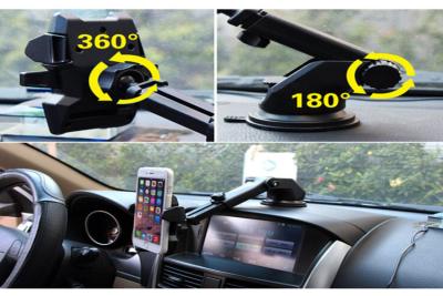 China Strong Suction Car Dashboard Phone Holder Cell Phone Stand White / Black Color for sale