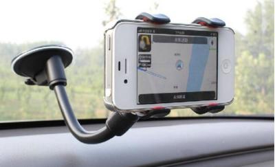 China Universal Auto Windshield Mount Phone Holder , Long Arm Windshield Mount For Cell Phone for sale