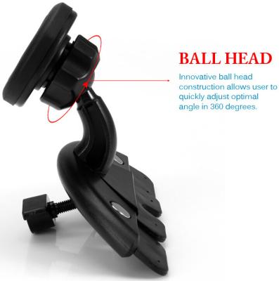 China Universal Magnetic Cd Slot Magnetic Phone Holder For Ipad / Tablet / GPS 360 Degree for sale