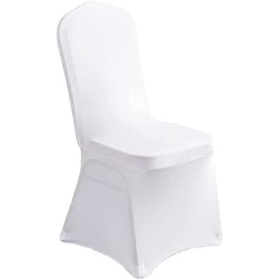 China White Anti-stain Spandex Chair Covers For High Back Chairs In Washable Stretch Fabric For Wedding, Party And Other Special Events for sale