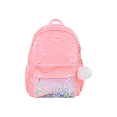 China High Quality Waterproof Sequins Cartoon Pink Student Kids Backpack Waterproof Bags School Bags Girl for sale